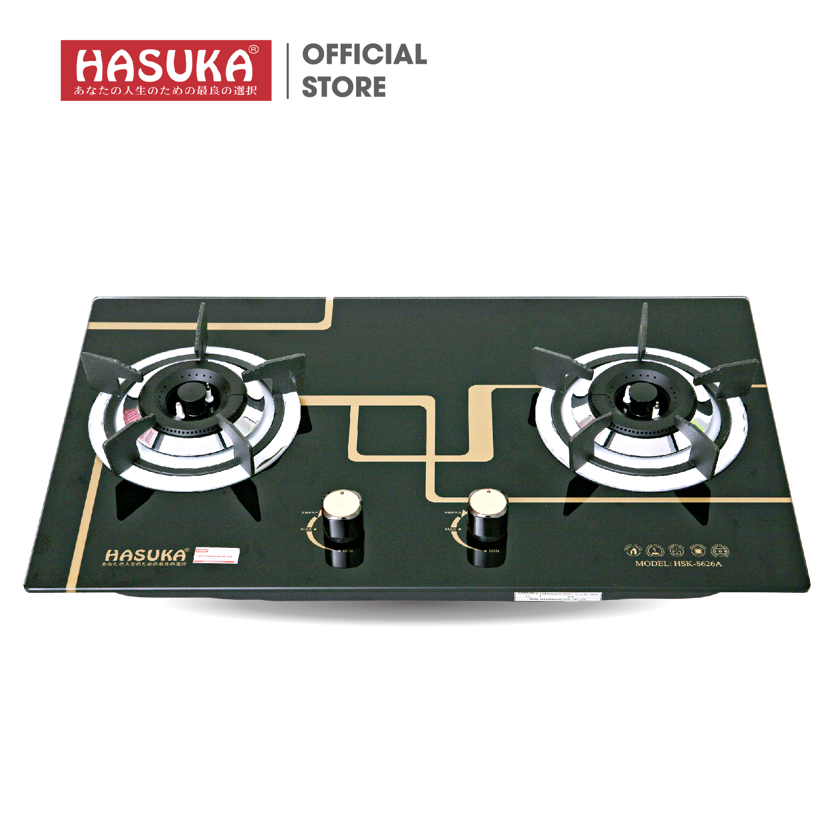 BẾP GAS ÂM KÍNH HASUKA HSK-8626A